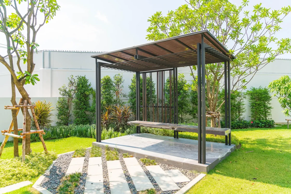 empty pavilion garden
