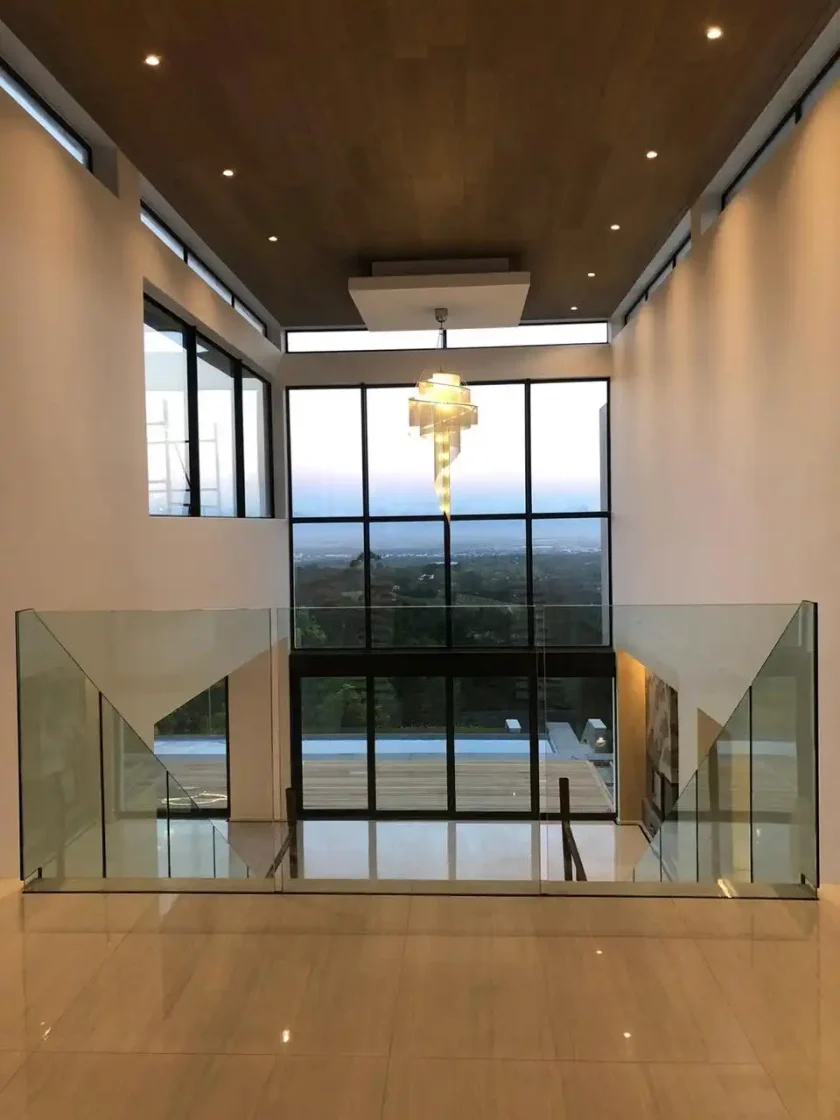side mounted frameless glass balustrades