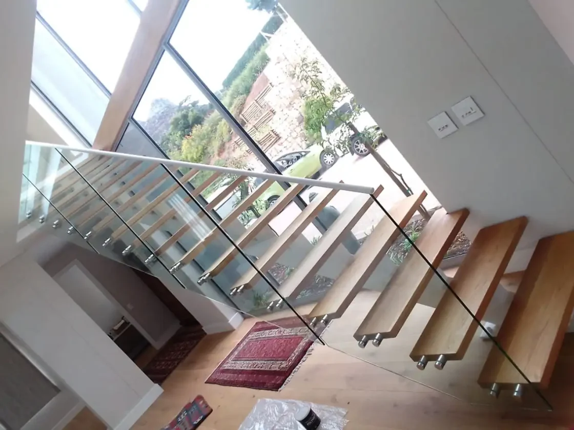 steel and glass mild steel balustrades staircases  024